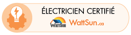 Logo électricien certifié de wattsun.ca